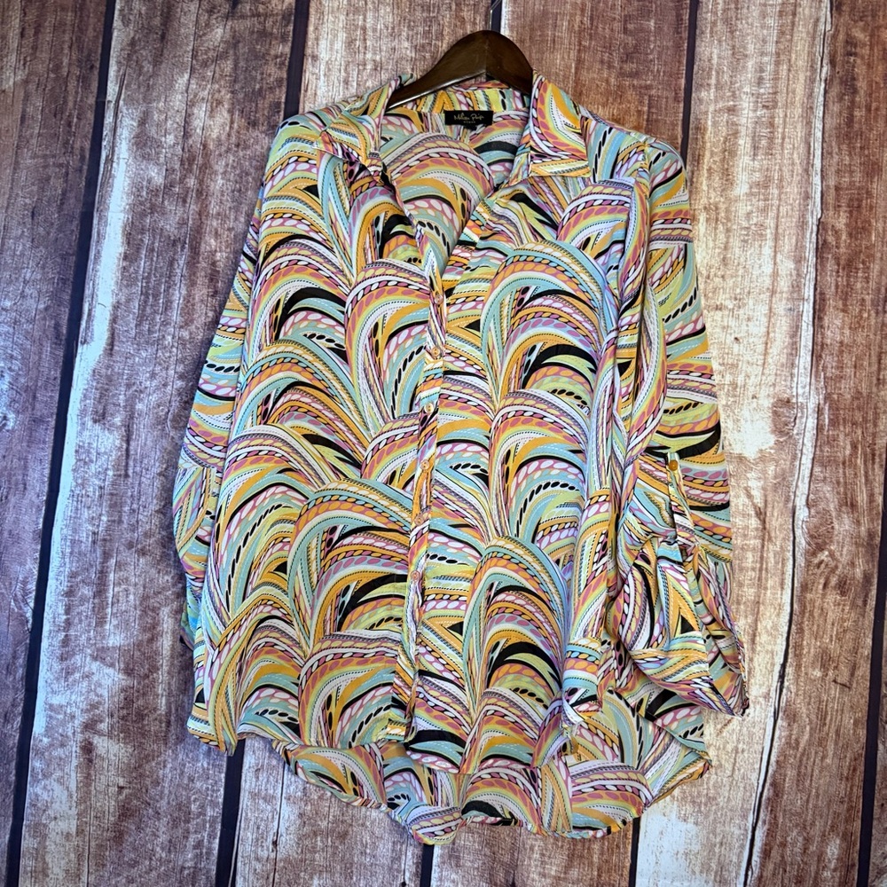 Melissa Paige Multicolor Abstract Blouse